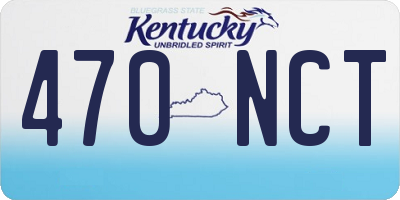KY license plate 470NCT