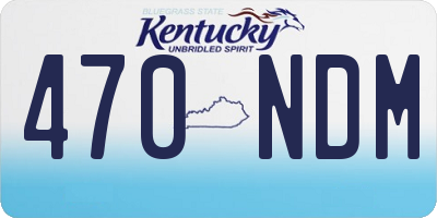 KY license plate 470NDM