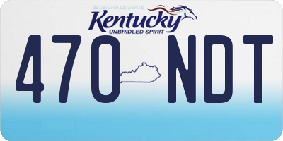 KY license plate 470NDT