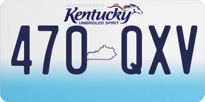 KY license plate 470QXV