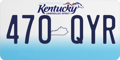 KY license plate 470QYR