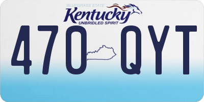 KY license plate 470QYT