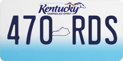 KY license plate 470RDS