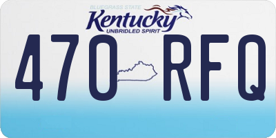 KY license plate 470RFQ