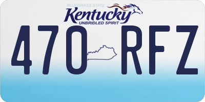 KY license plate 470RFZ