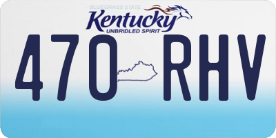 KY license plate 470RHV