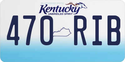 KY license plate 470RIB