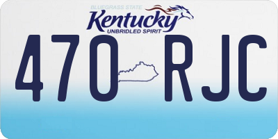 KY license plate 470RJC
