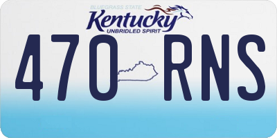 KY license plate 470RNS