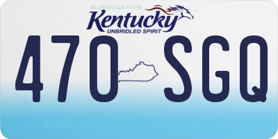 KY license plate 470SGQ