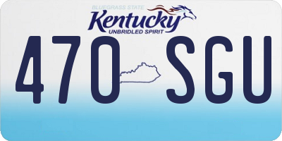 KY license plate 470SGU