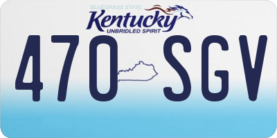 KY license plate 470SGV