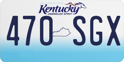 KY license plate 470SGX