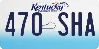 KY license plate 470SHA