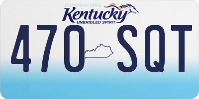 KY license plate 470SQT