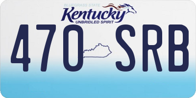 KY license plate 470SRB