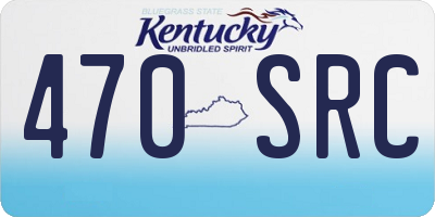 KY license plate 470SRC