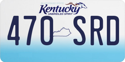 KY license plate 470SRD