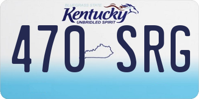 KY license plate 470SRG