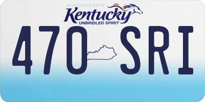 KY license plate 470SRI