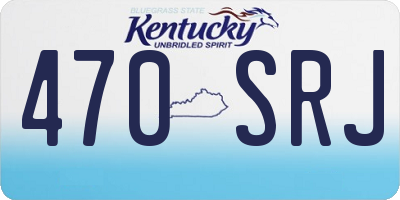 KY license plate 470SRJ