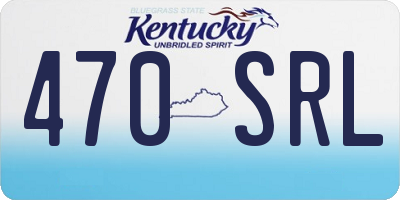 KY license plate 470SRL