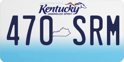 KY license plate 470SRM