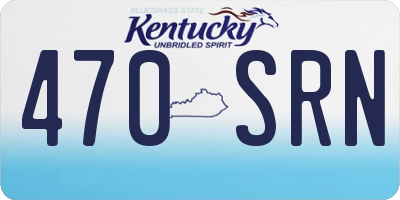 KY license plate 470SRN