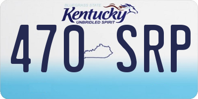 KY license plate 470SRP