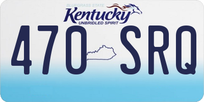 KY license plate 470SRQ