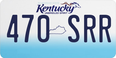KY license plate 470SRR