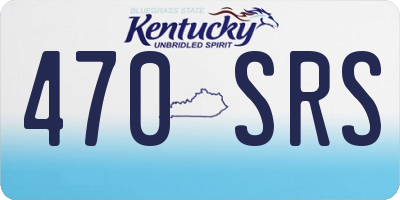 KY license plate 470SRS