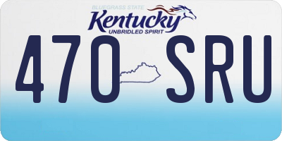 KY license plate 470SRU