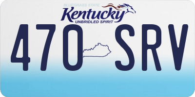 KY license plate 470SRV