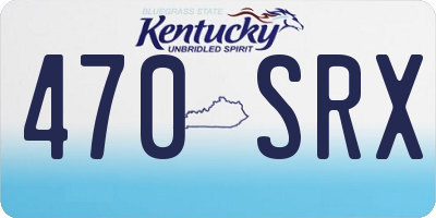 KY license plate 470SRX