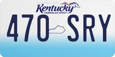 KY license plate 470SRY