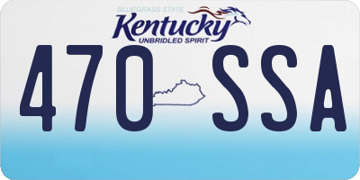 KY license plate 470SSA