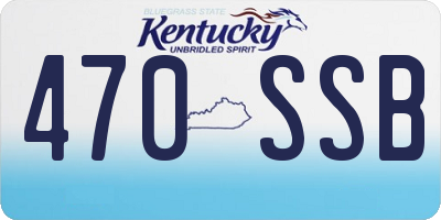 KY license plate 470SSB