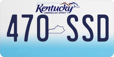 KY license plate 470SSD