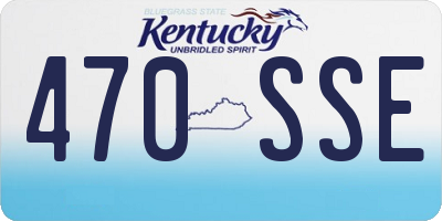KY license plate 470SSE