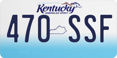 KY license plate 470SSF