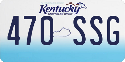 KY license plate 470SSG