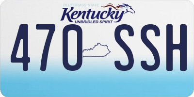 KY license plate 470SSH