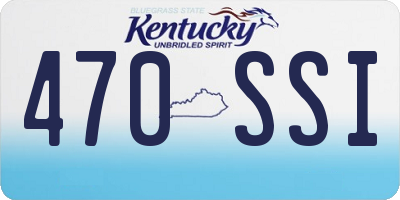 KY license plate 470SSI