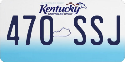 KY license plate 470SSJ