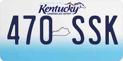 KY license plate 470SSK