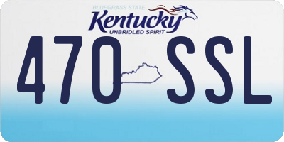 KY license plate 470SSL