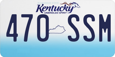 KY license plate 470SSM