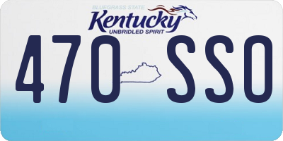 KY license plate 470SSO