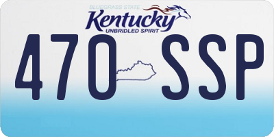 KY license plate 470SSP